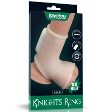 Pierścień Erekcyjny Silk Knights With Scrotum Lovetoy Wibrujący | 100% ORYGINAŁ| DYSKRETNA PRZESYŁKA